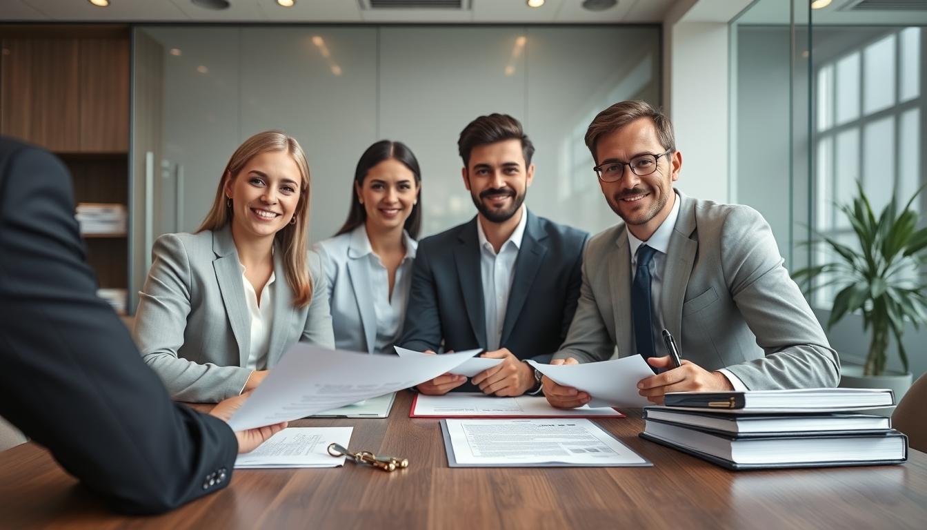 Business agreement signing